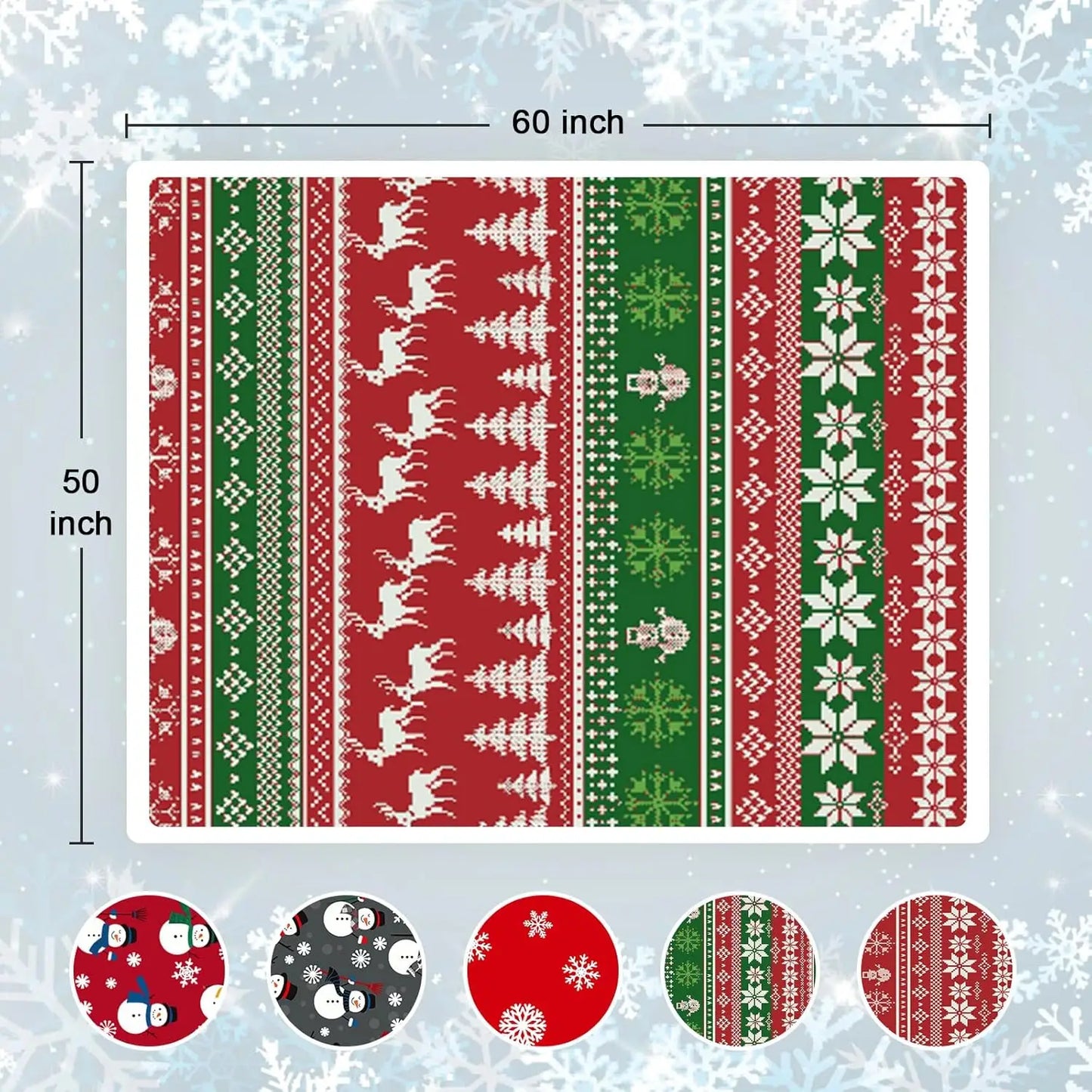 Touchat Red Sherpa Christmas Throw Blanket Fuzzy Fluffy Soft Cozy Flannel Blanket for Couch Bed Sofa Office Decoration New Year