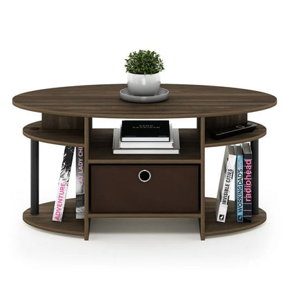 Oval Coffee Table with Columbia Walnut