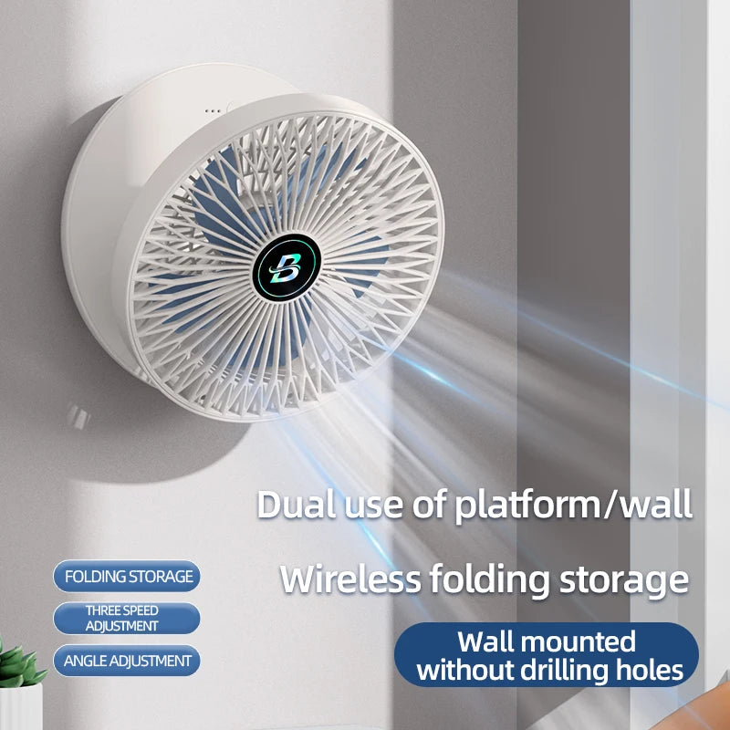 Three-Speed Adjustable Fan Usb Charging Home Dormitory, Desktop Mini Portable Electric Fan Folding Convenient Storage