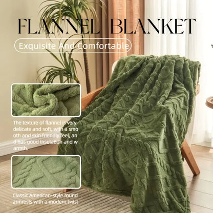 Luxurious Fleece Blanket Cozy Flannel Throw