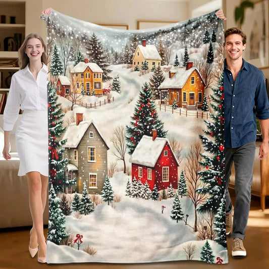 Christmas Village-themed Blanket