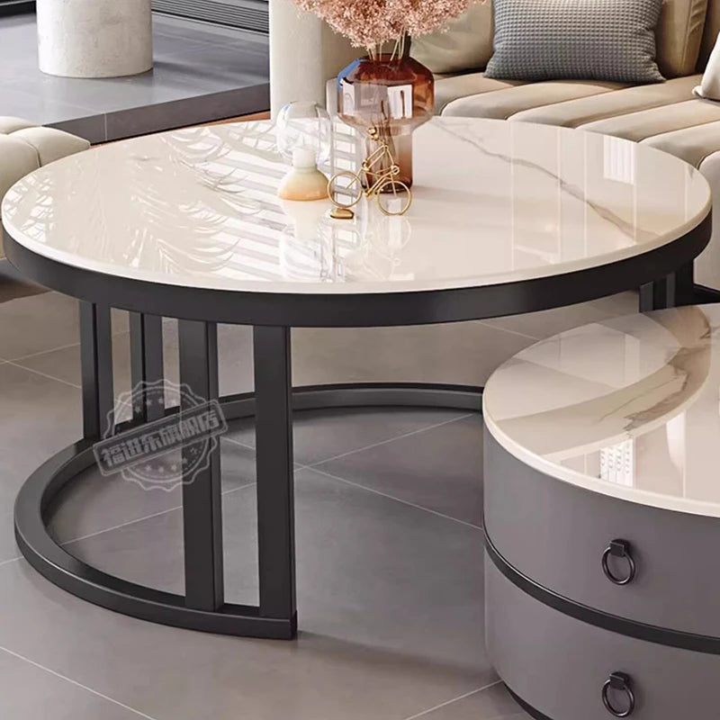 Modern Round Coffee Tables Metal Nordic Glam Minimalist Coffee Tables