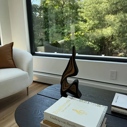 Artistic Abstract Wooden Streamlined Statue