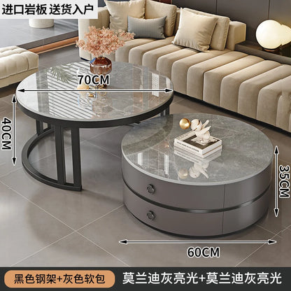 Modern Round Coffee Tables Metal Nordic Glam Minimalist Coffee Tables