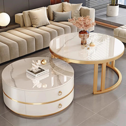 Modern Round Coffee Tables Metal Nordic Glam Minimalist Coffee Tables