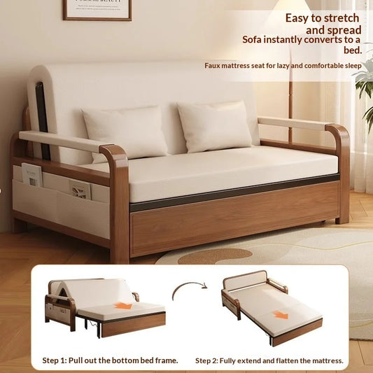 Light Luxury Foldable Sofa Bed ,Single Double Retractable Pull Out Multifunctional