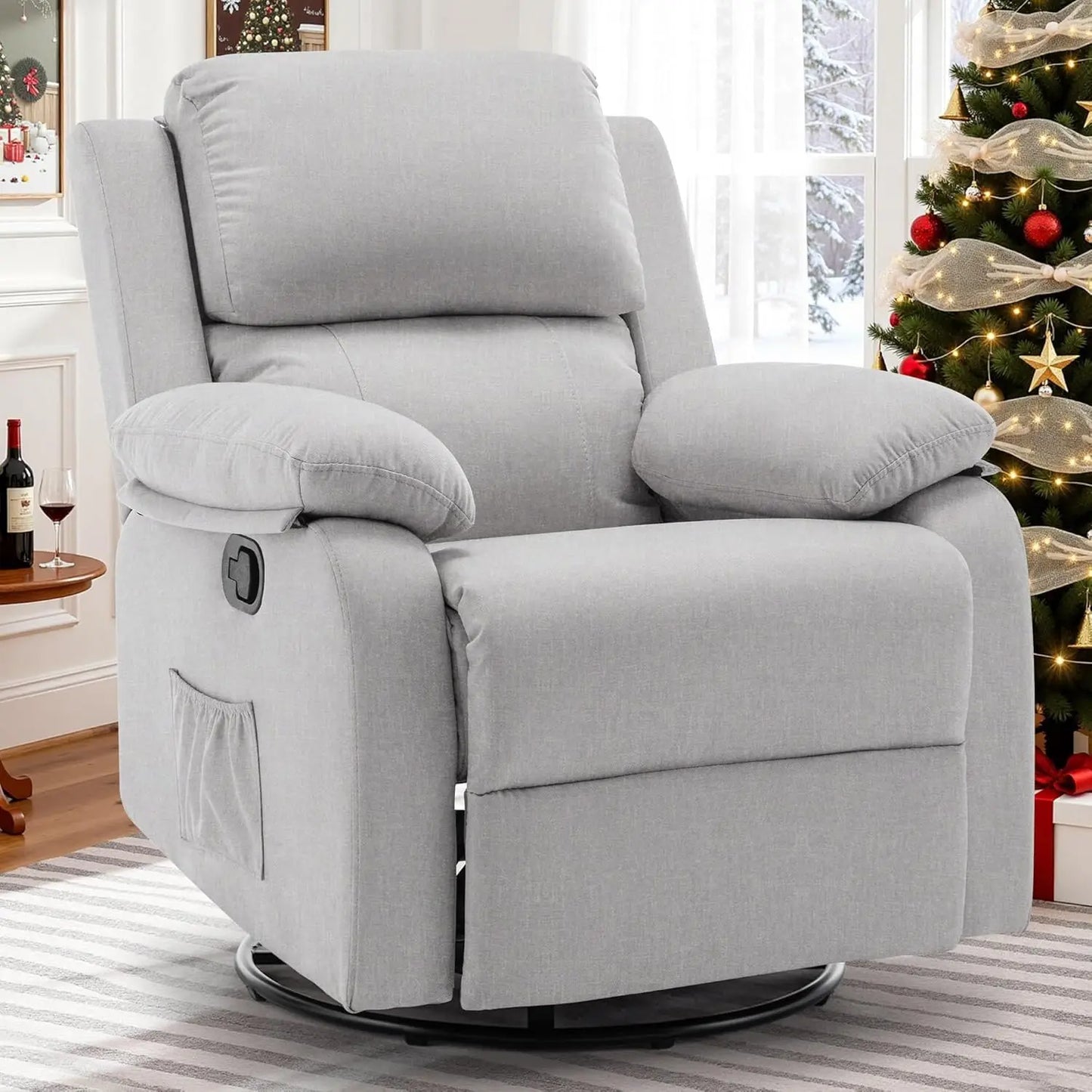 Small Rocking Recliner Chair for Small Spaces, Upholstered, Customized