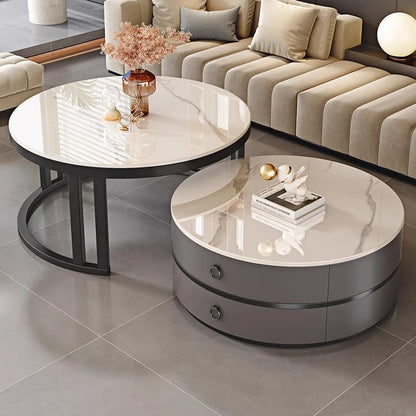 Modern Round Coffee Tables Metal Nordic Glam Minimalist Coffee Tables