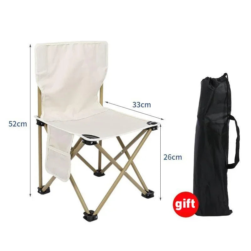 Outdoor Portable Folding Chair With Storage Bag