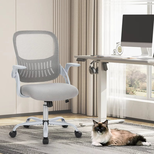 Ergonomic Mesh Backrest Office Desk Chair Adjustable Height Computer  Chairs With Wheels For Home