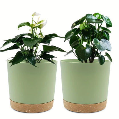 2pcs Round Flower Pot 6.5inch Detachable Bottom Outdoor Garden Home Supplies
