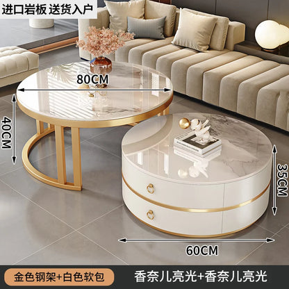 Modern Round Coffee Tables Metal Nordic Glam Minimalist Coffee Tables
