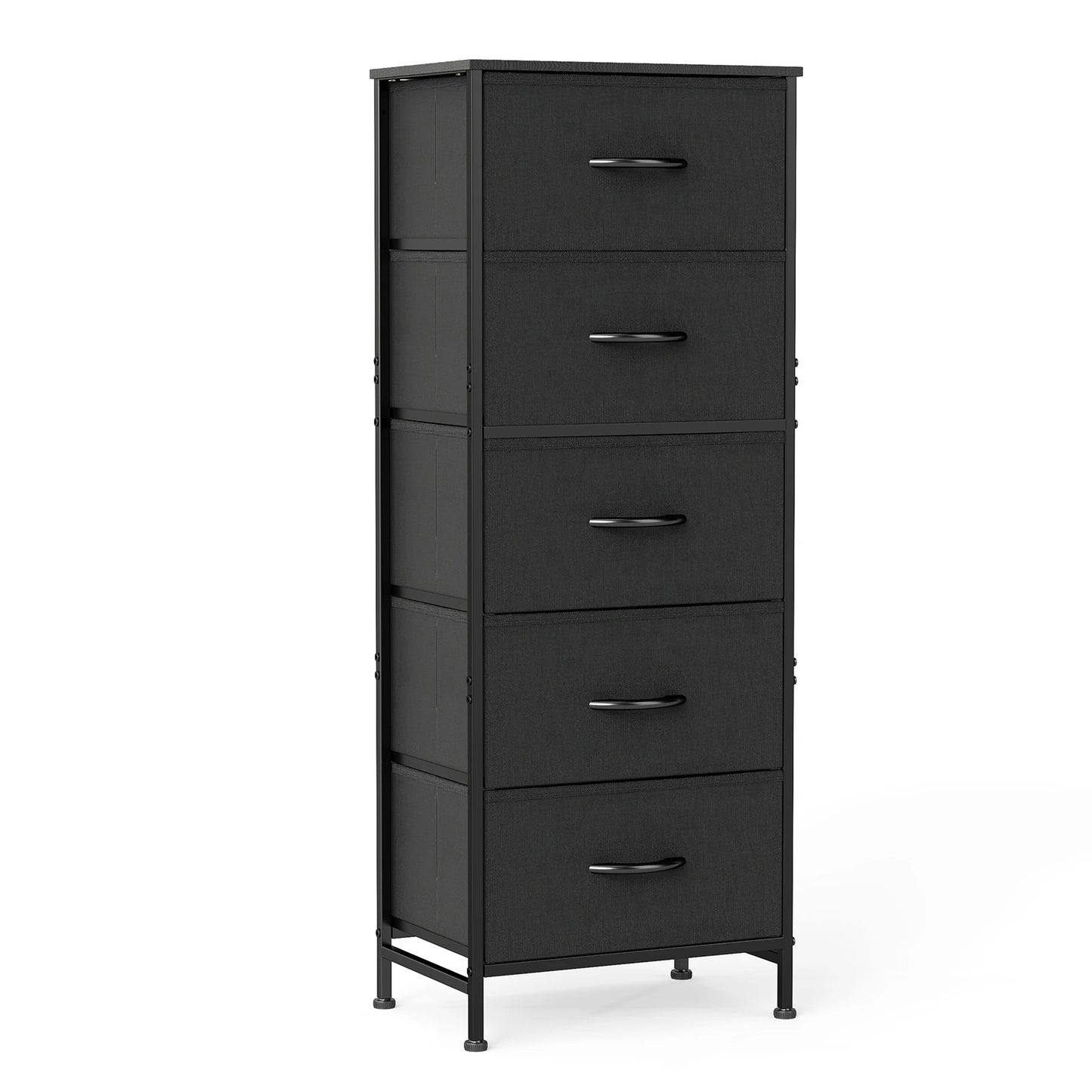 48IN Dresser For Bedroom With 5 Fabric Drawers Ne Steel Frame
