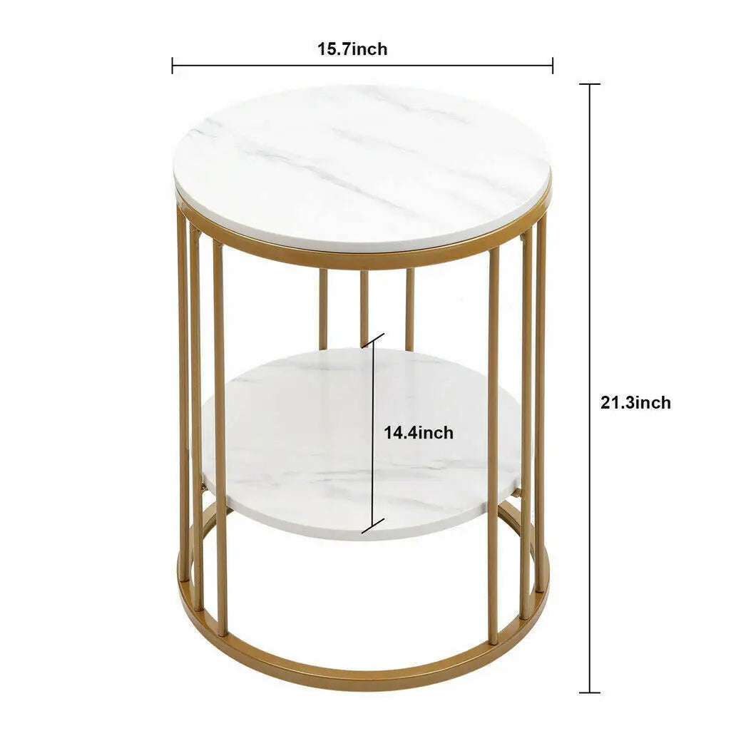 White Marble Side Table