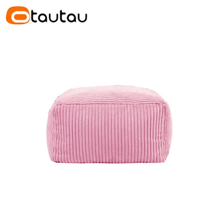 OTAUTAU Corduroy Bean Bag Pouf Cover Without Filler Lazy Floor Beanbag Chair Sac Puff Ottoman Lounger Frameless Furniture DD025