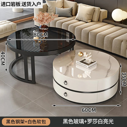 Modern Round Coffee Tables Metal Nordic Glam Minimalist Coffee Tables