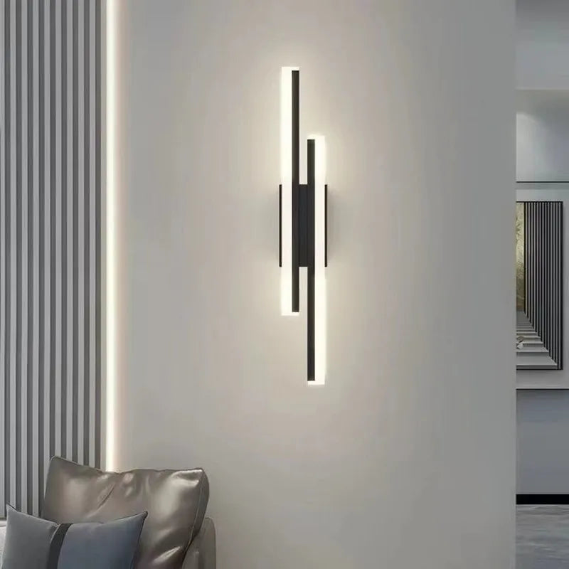 LED Wall Sconces Copper Line Pipe Acrylic Lampshade Indoor Lighting for Corridor Light Fixture