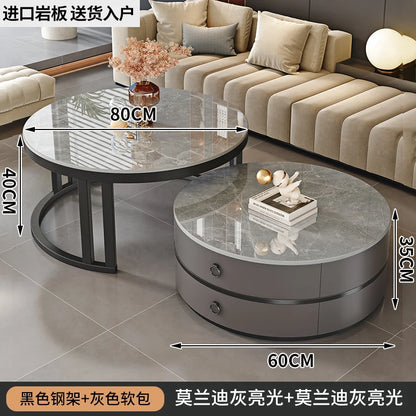 Modern Round Coffee Tables Metal Nordic Glam Minimalist Coffee Tables