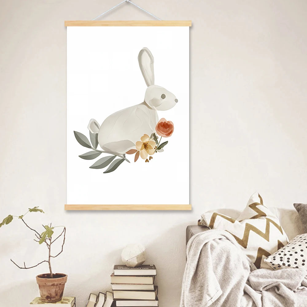 Boho Animals Wall Art Canvas Painting Kids  Decor