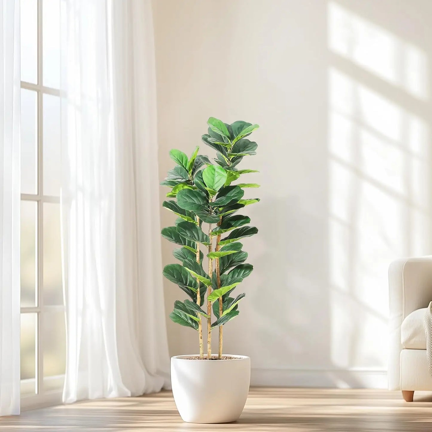 5/6/7 FT Artificial Fiddle Leaf Fig Tree with Pot