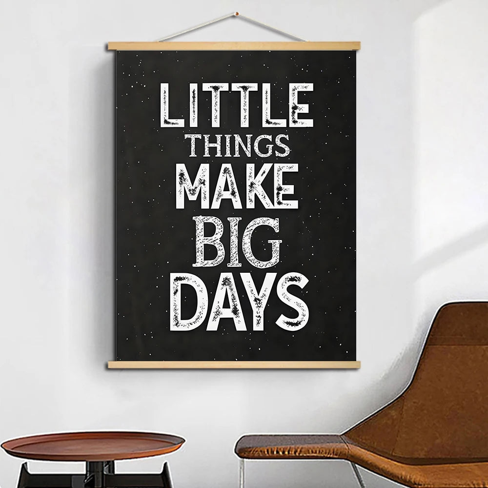 Inspirational Positive Scrolls Canvas Painting