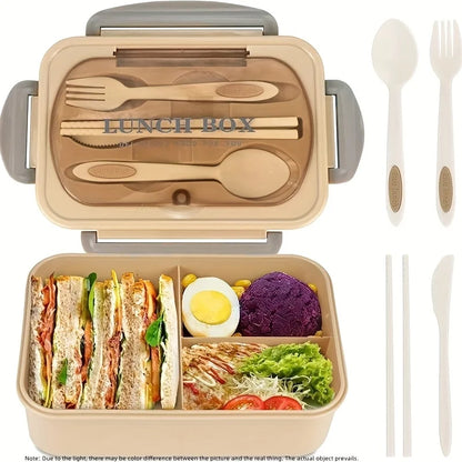 Lunch box with utensils