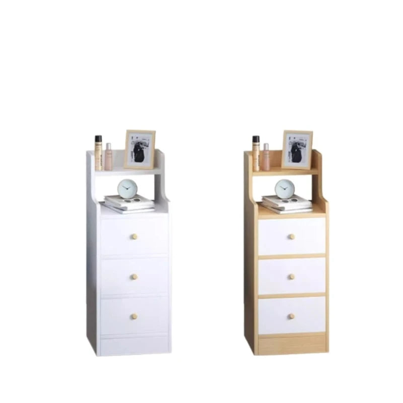 Bedside table extremely narrow, crevice shelf , low cabinet