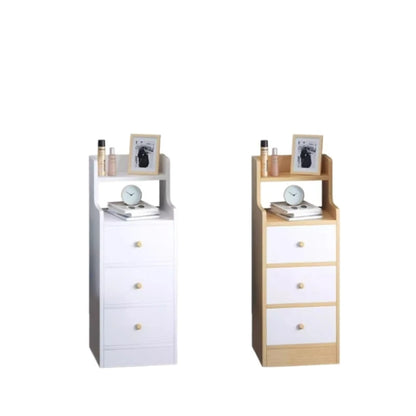 Bedside table extremely narrow, crevice shelf , low cabinet