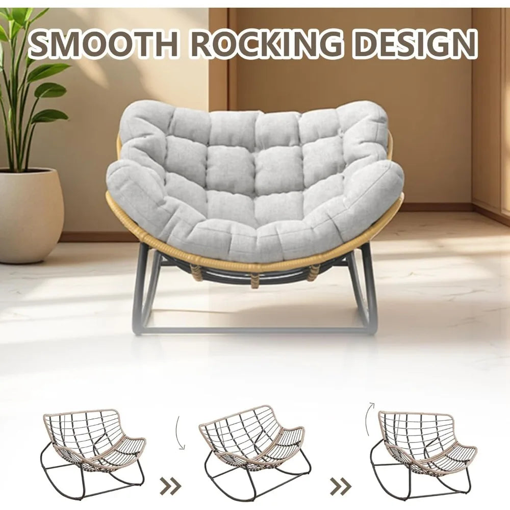 Outdoor/Indoor Rocking Papasan Chair