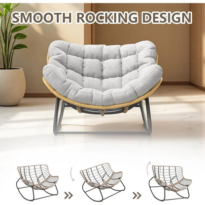 Outdoor/Indoor Rocking Papasan Chair