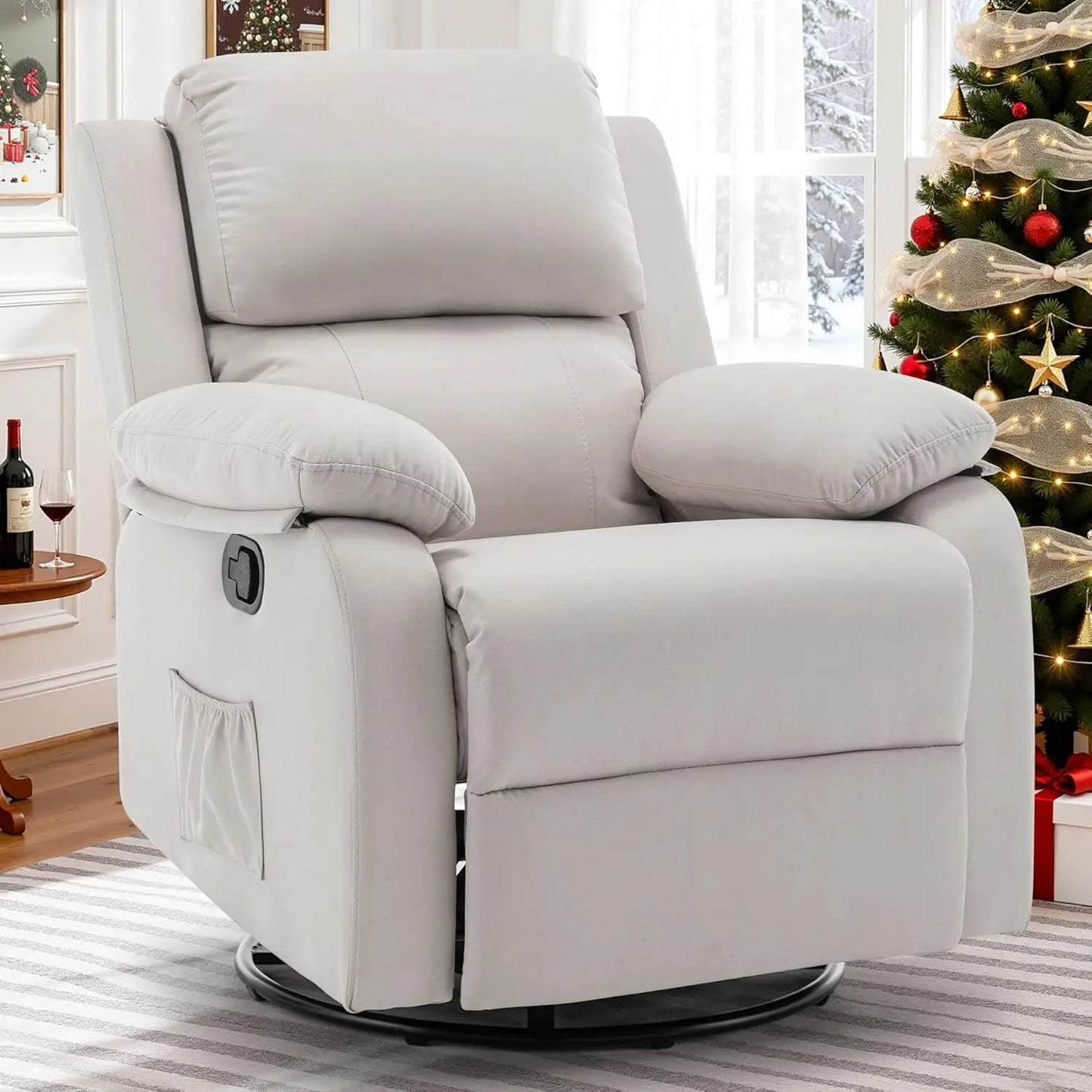 Small Rocking Recliner Chair for Small Spaces, Upholstered, Customized