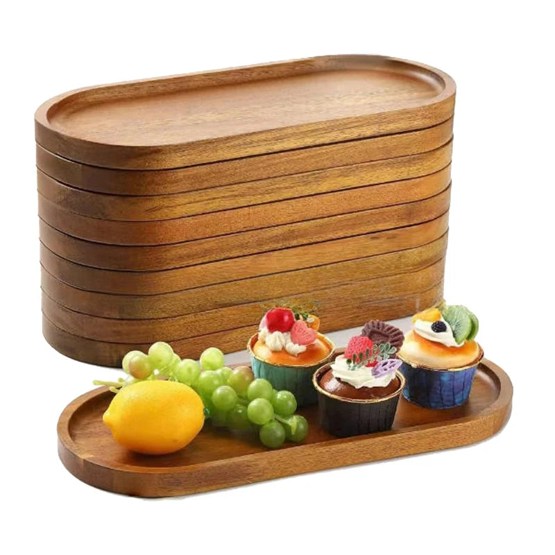 Tableware Solid Wood Food Trays