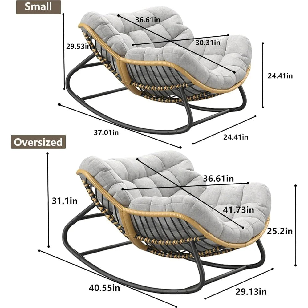 Outdoor/Indoor Rocking Papasan Chair