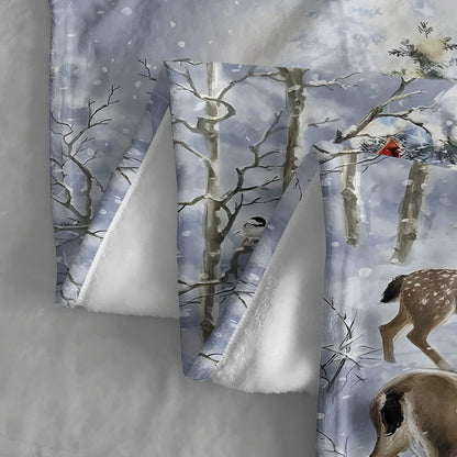 Ultra-Soft Throw Blanket with Christmas Design