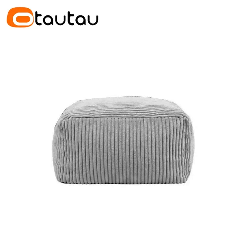 OTAUTAU Corduroy Bean Bag Pouf Cover Without Filler Lazy Floor Beanbag Chair Sac Puff Ottoman Lounger Frameless Furniture DD025