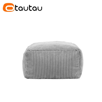 OTAUTAU Corduroy Bean Bag Pouf Cover Without Filler Lazy Floor Beanbag Chair Sac Puff Ottoman Lounger Frameless Furniture DD025