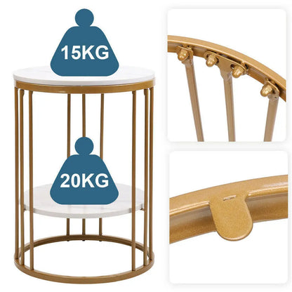 White Marble Side Table