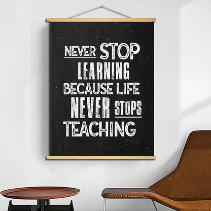 Inspirational Positive Scrolls Canvas Painting