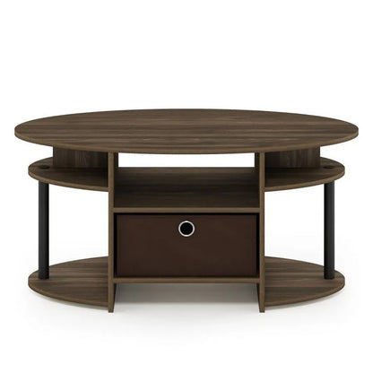 Oval Coffee Table with Columbia Walnut