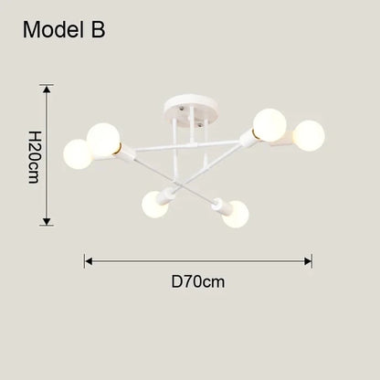 Nordic Minimalist Pendant Light Ceiling Lamp LED Chandelier