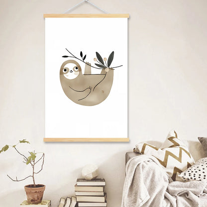 Boho Animals Wall Art Canvas Painting Kids  Decor