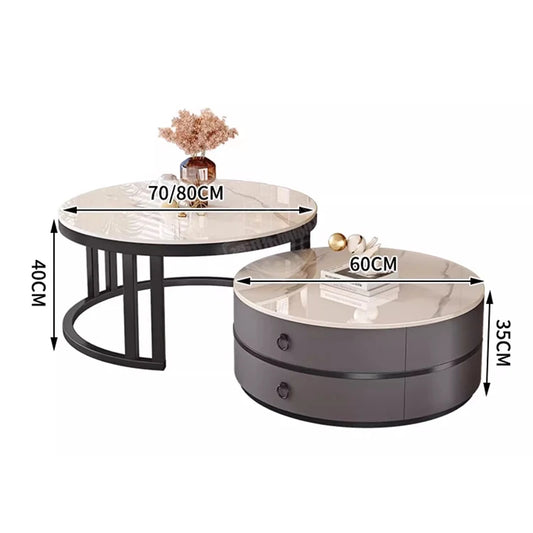 Modern Round Coffee Tables Metal Nordic Glam Minimalist Coffee Tables