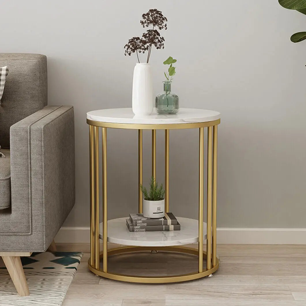 White Marble Side Table