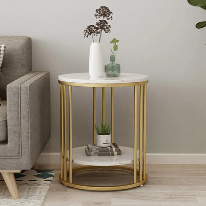White Marble Side Table