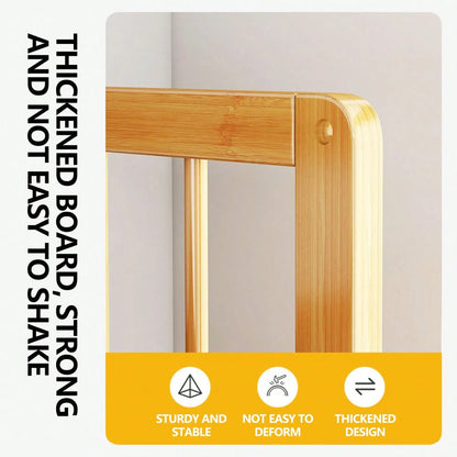 Narrow 4 Or 5 Tier Wooden Bookcase, Senmeo Bamboo Bookshelf With Adjustable Shelves,