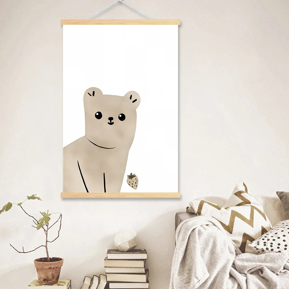 Boho Animals Wall Art Canvas Painting Kids  Decor