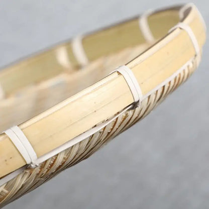 Bamboo Basket Woven Kitchen Storage Tray