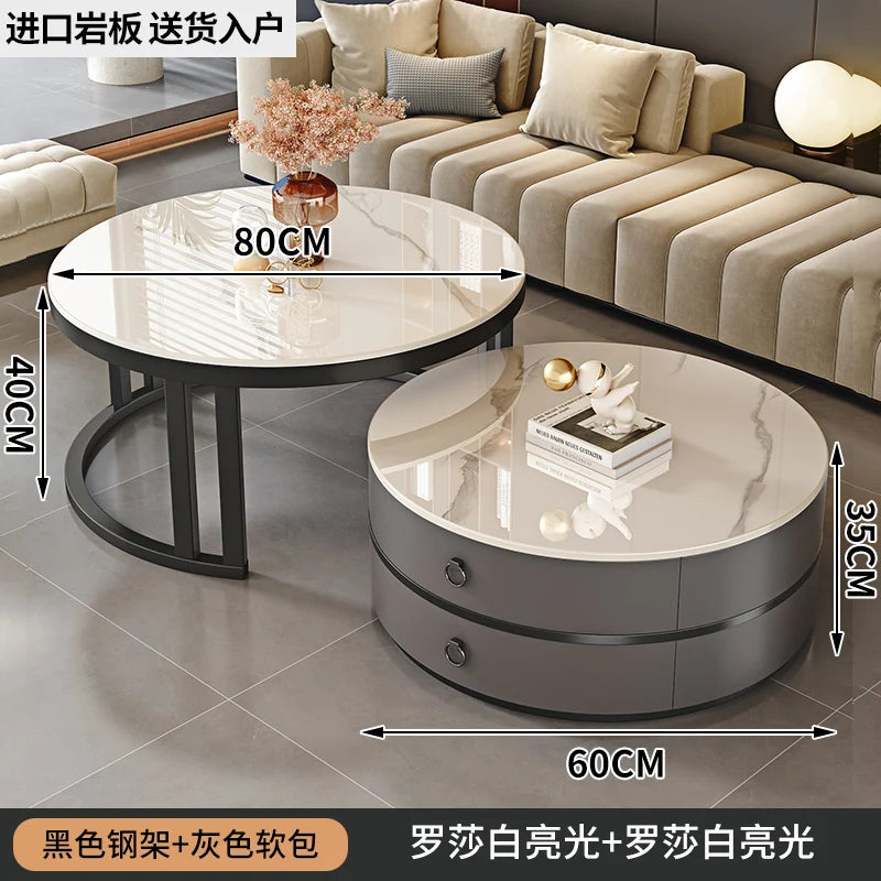 Modern Round Coffee Tables Metal Nordic Glam Minimalist Coffee Tables