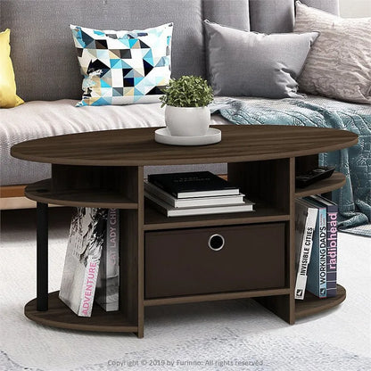 Oval Coffee Table with Columbia Walnut