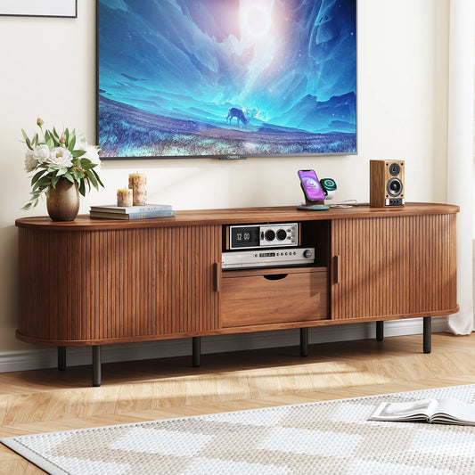 69 Inch TV Stand, TV Console for TVs up to 80",Entertainment Center w/ Storage & Drawer,